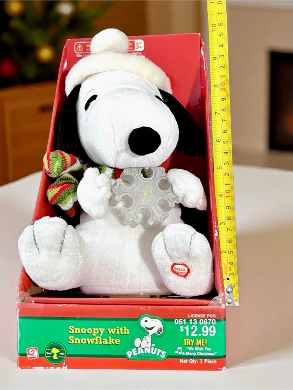 CHRISTMAS SNOOPY MUG & NIB ANIMATED LIGHT UP SNOOPY PLUSH TOY SET